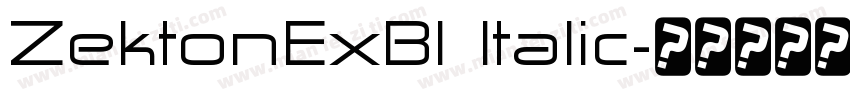 ZektonExBl Italic字体转换